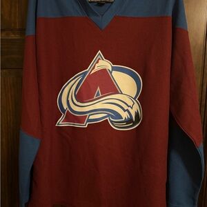 Colorado Avalanche NHL Adult Hockey Burgundy/Blue Jersey - Blank Back